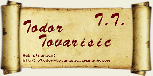 Todor Tovarišić vizit kartica
